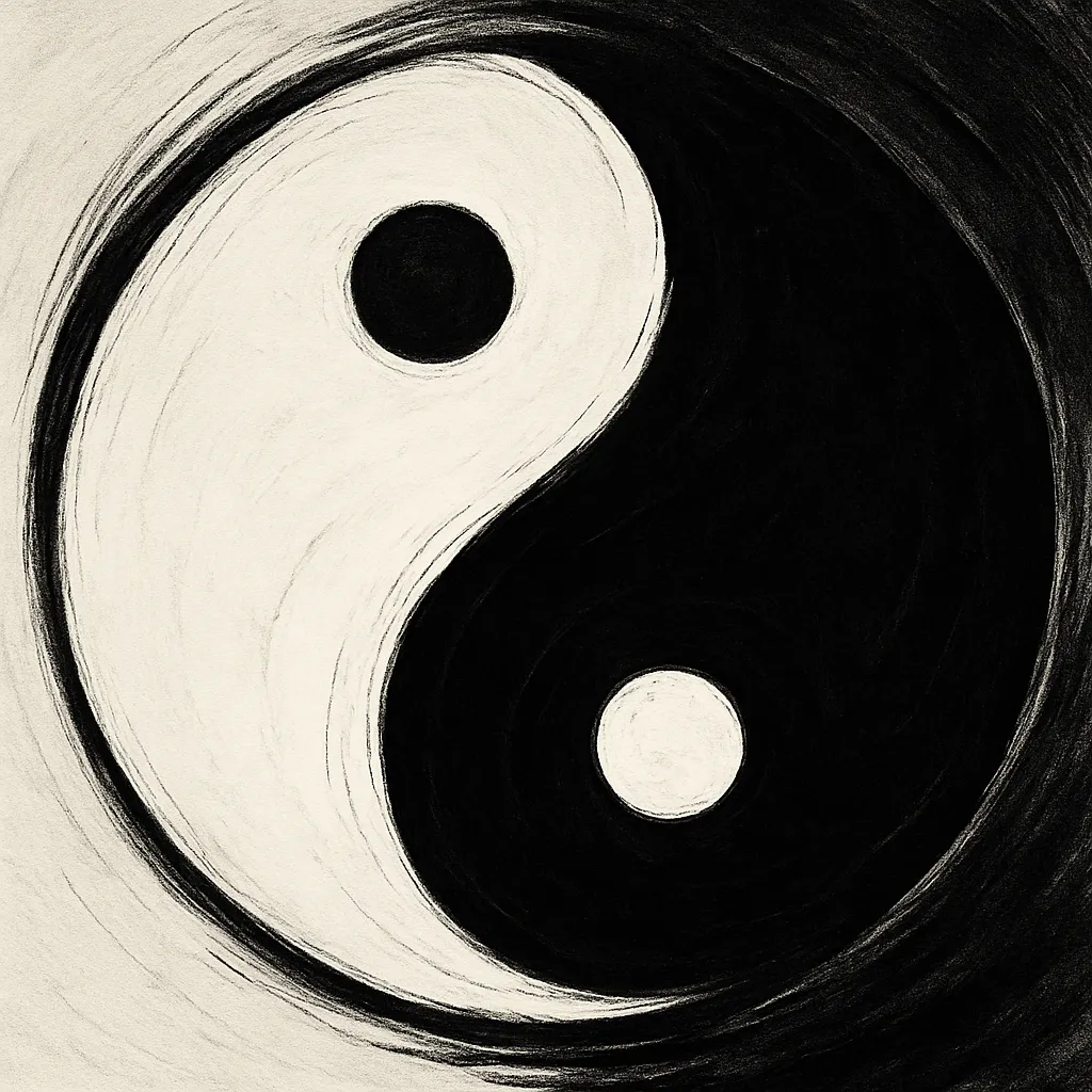 Diagram of Yin and Yang in opposition