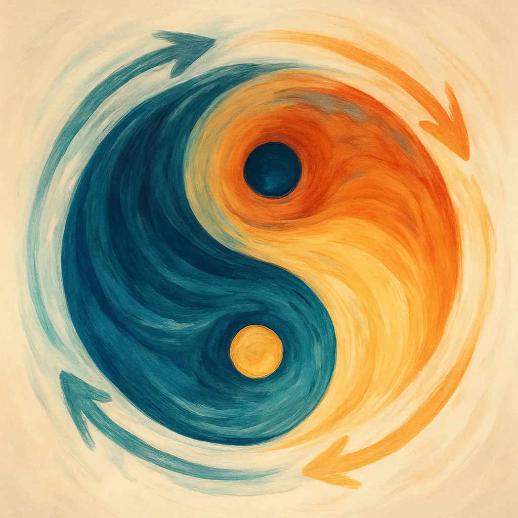 Diagram of Yin and Yang in transformation
